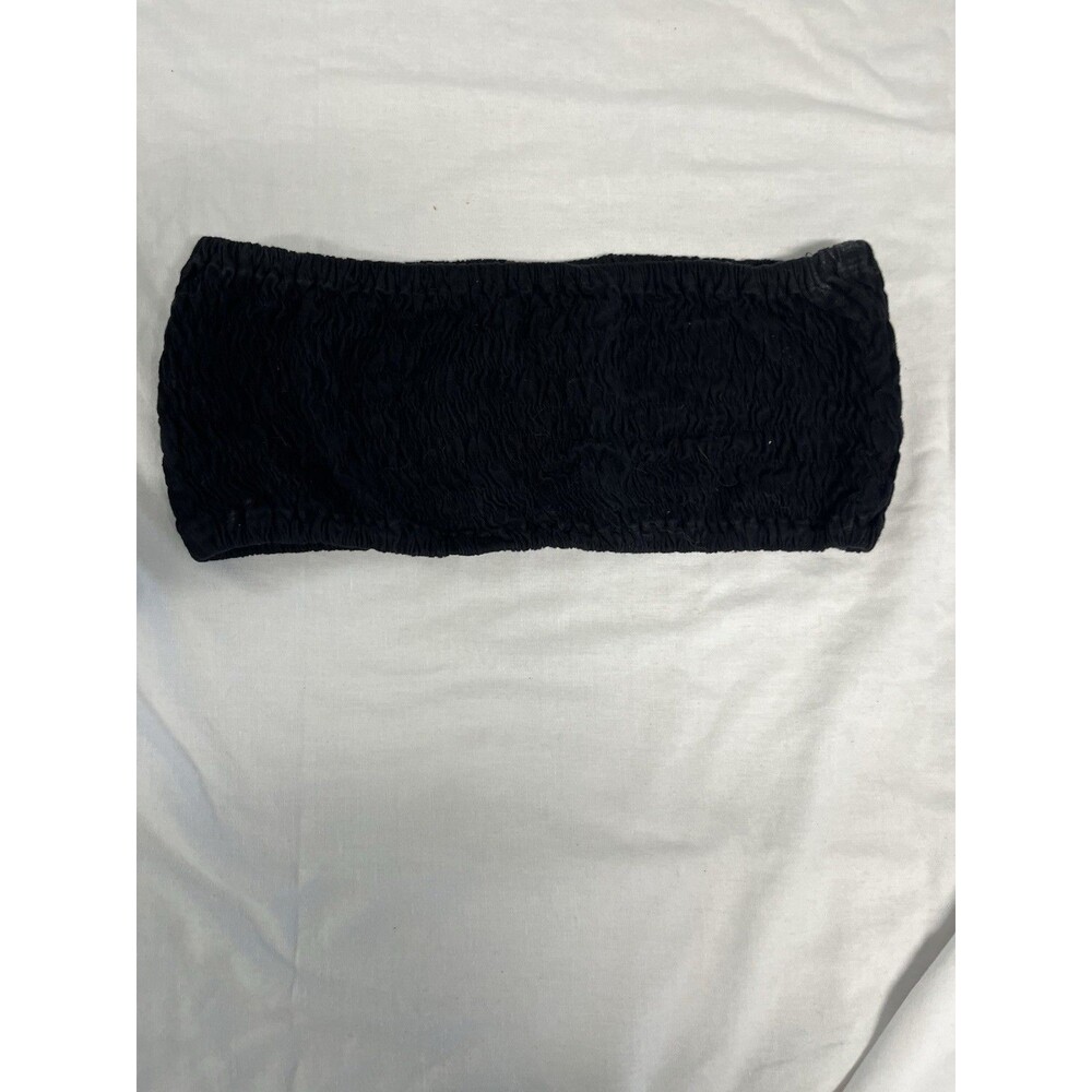 Batik Bali Women's Black Strapless Solid Stretch Knit Tube Top - S/M